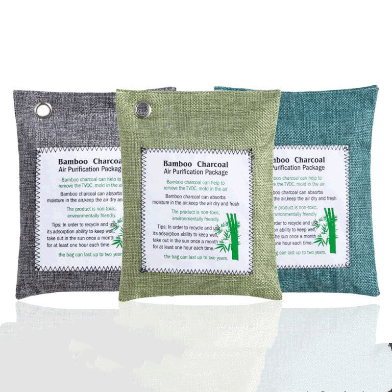 Natural Bamboo Charcoal Air Purifying Bag – Odor & Moisture Eliminator for Car, Closet, Shoes