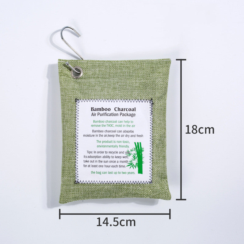 Natural Bamboo Charcoal Air Purifying Bag – Odor & Moisture Eliminator for Car, Closet, Shoes